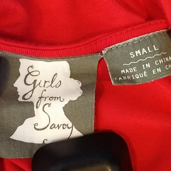 Anthropologie Savoy Red Pleated Grecian Wrap S M - Picture 2 of 8